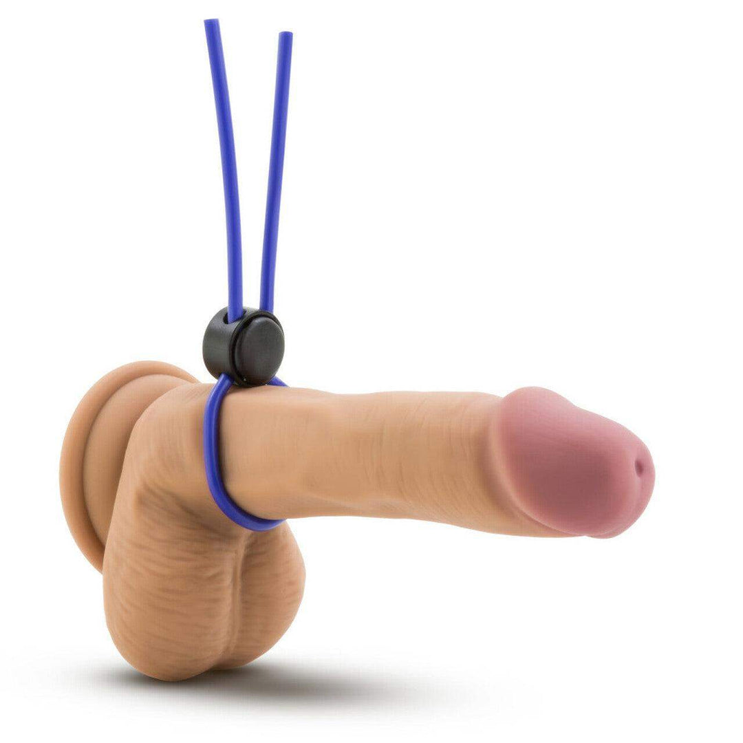 Stay Hard Silicone Loop Cock Ring in Blue