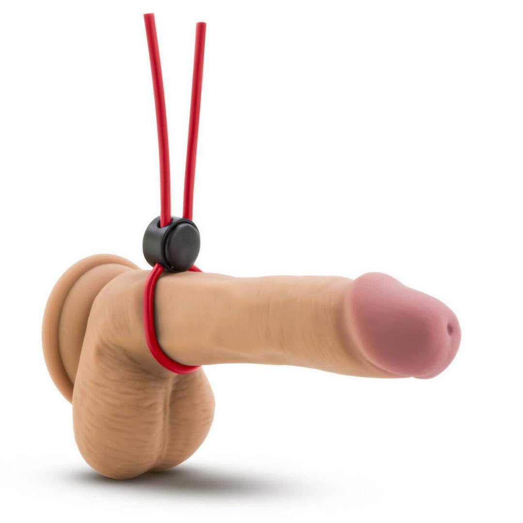 Stay Hard Silicone Loop Cock Ring in Red