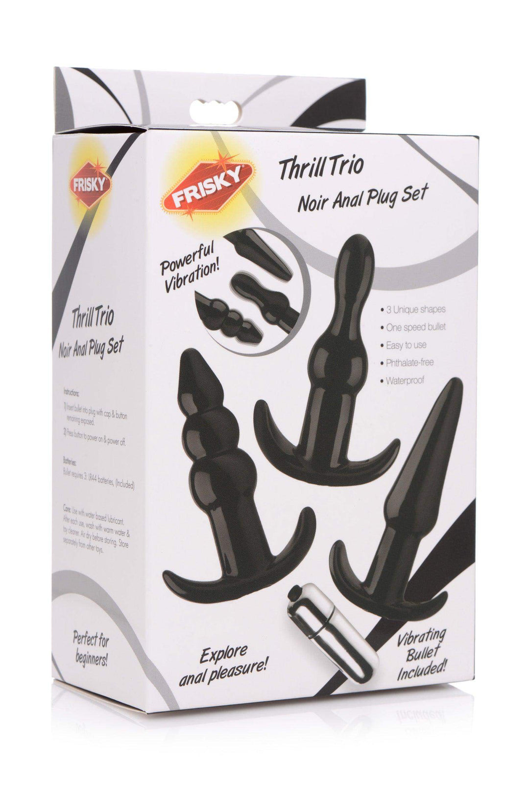Thrill Trio Anal Plug Set in Black