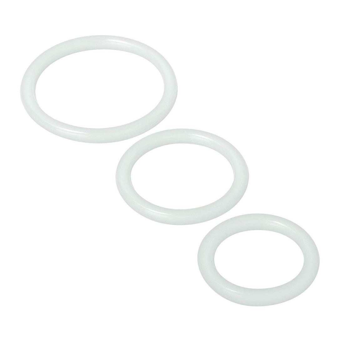 Trinity Silicone Cock Rings in Clear
