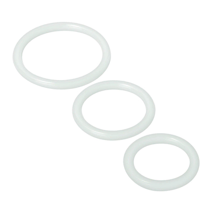 Trinity Silicone Cock Rings in Clear