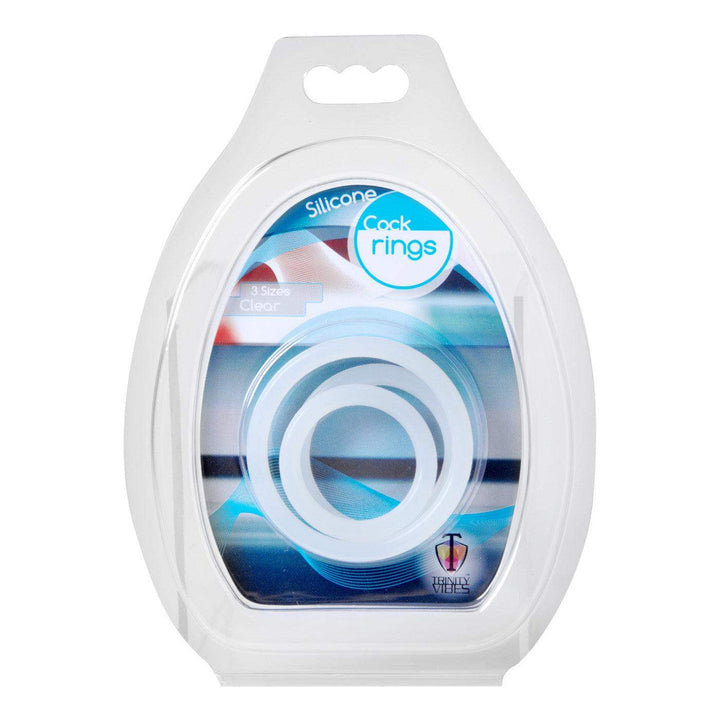 Trinity Silicone Cock Rings in Clear