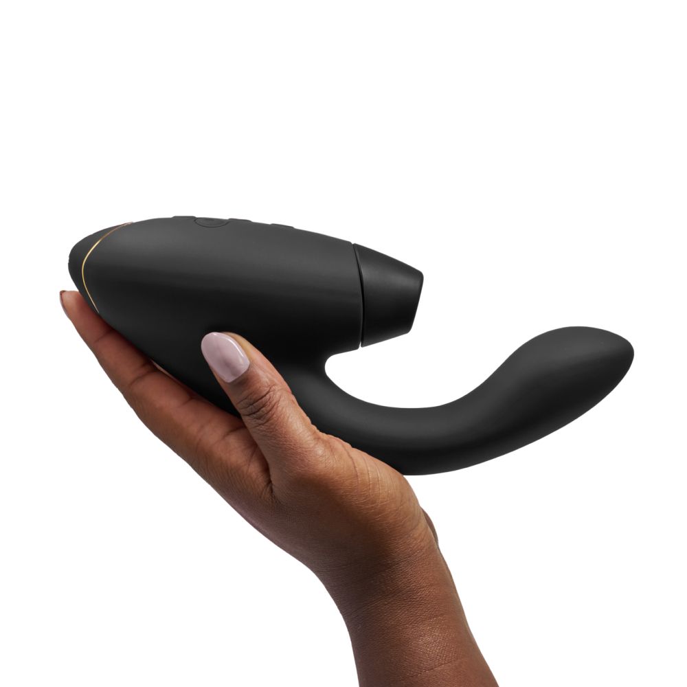 Womanizer Duo 2 Pleasure Air Rabbit Vibrator in Black