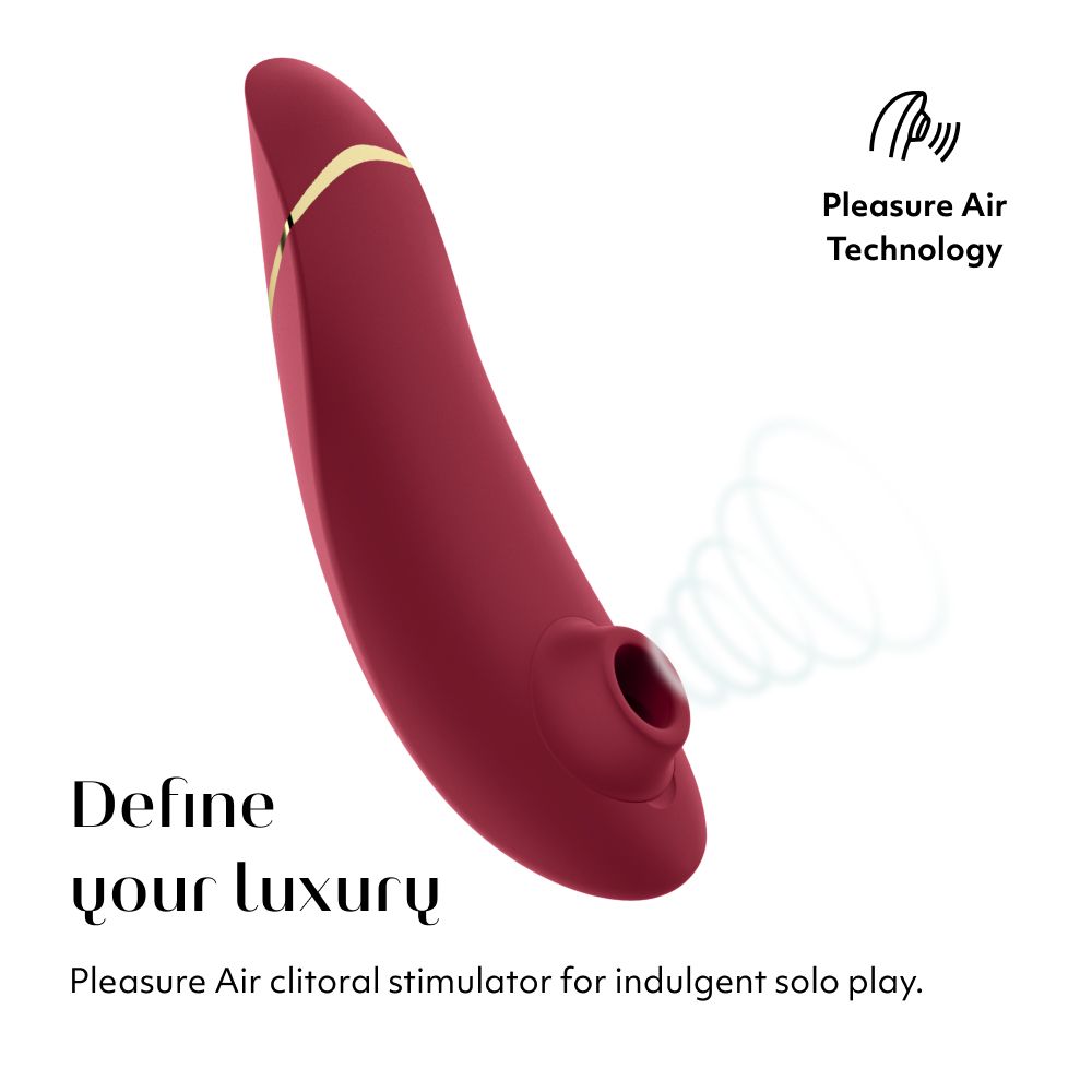 Womanizer Premium 2 Pleasure Air Clitoral Stimulator in Bordeaux