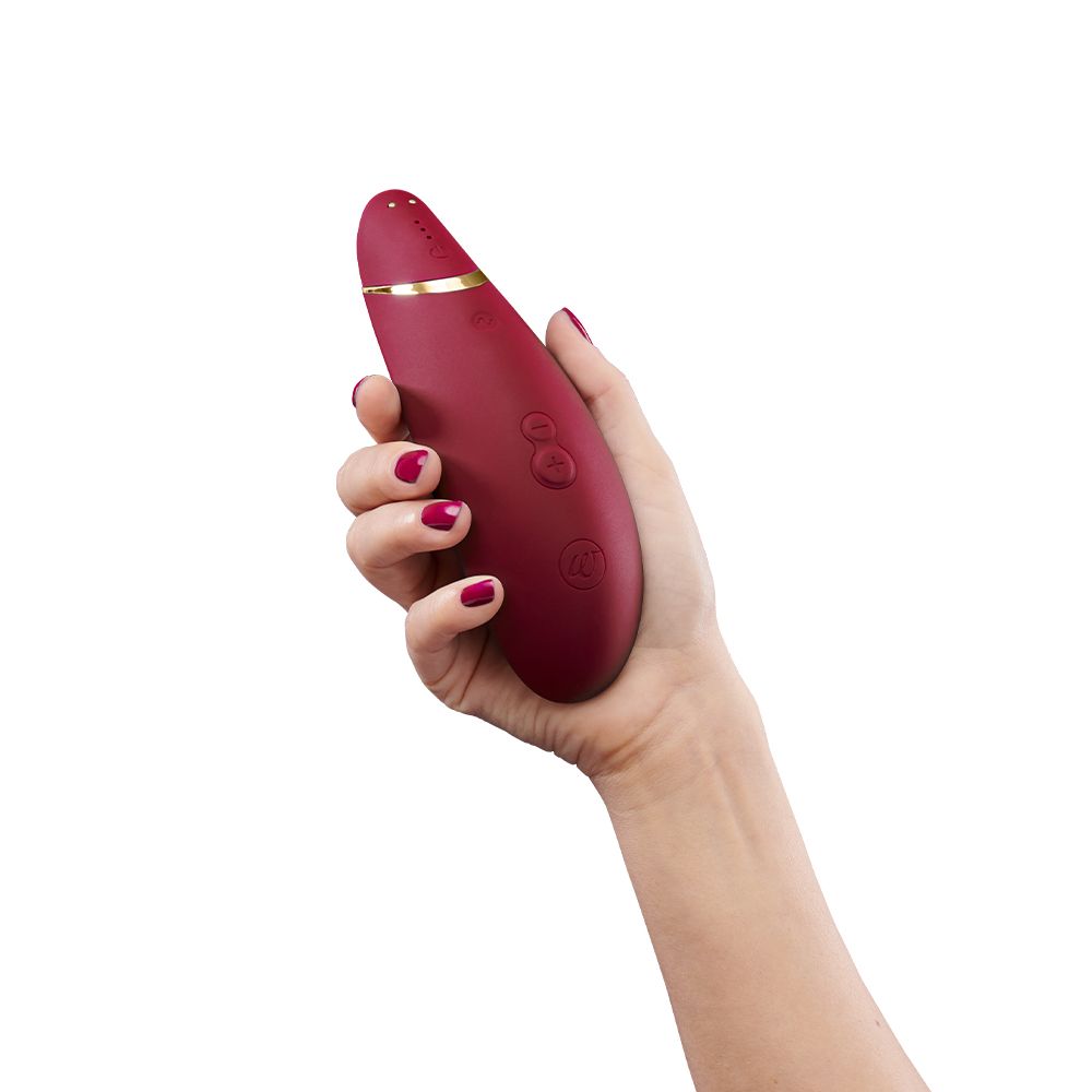 Womanizer Premium 2 Pleasure Air Clitoral Stimulator in Bordeaux