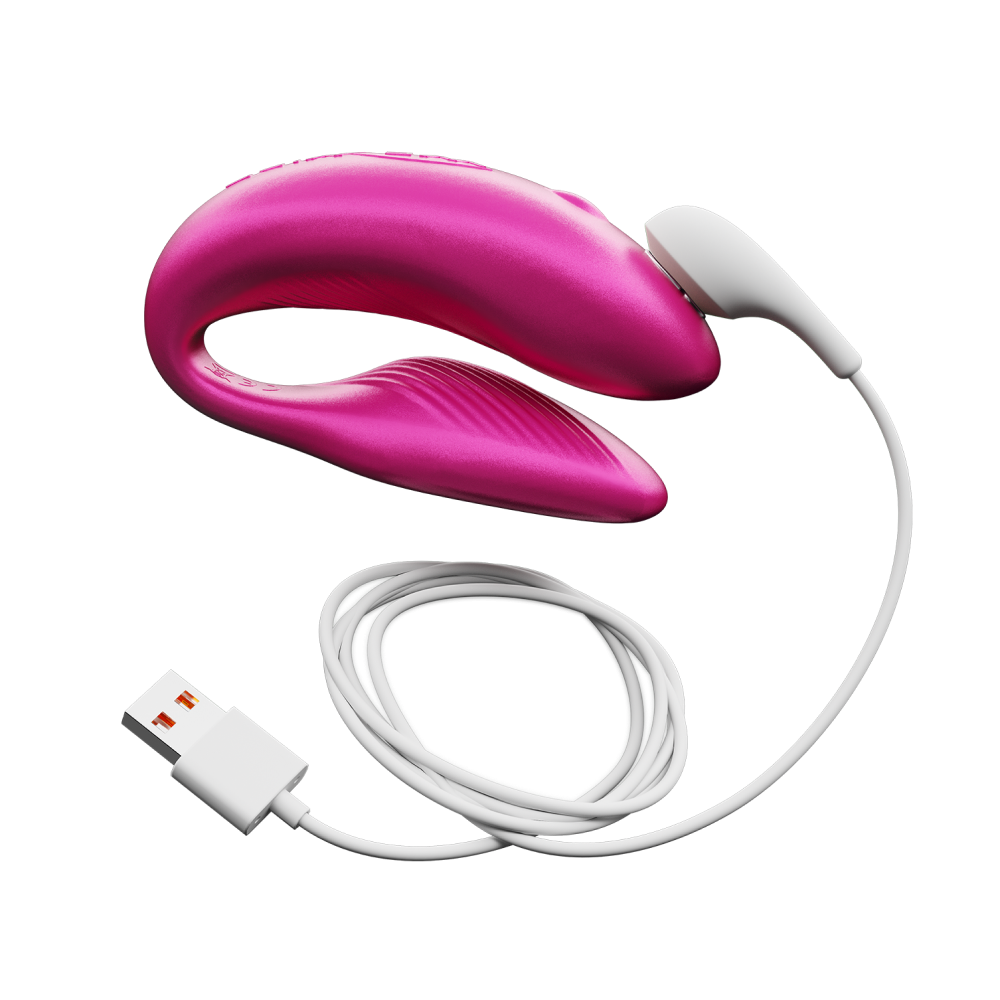 We-Vibe Chorus Couples Vibrator with Squeeze Remote in Cosmic Pink