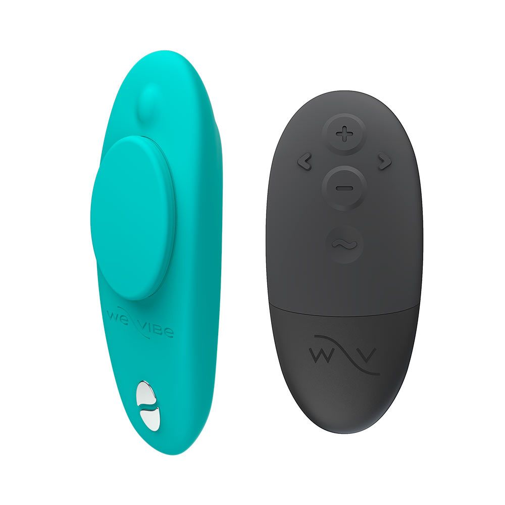 We-Vibe Moxie+ Wearable Panty Vibrator with Remote and App in Aqua