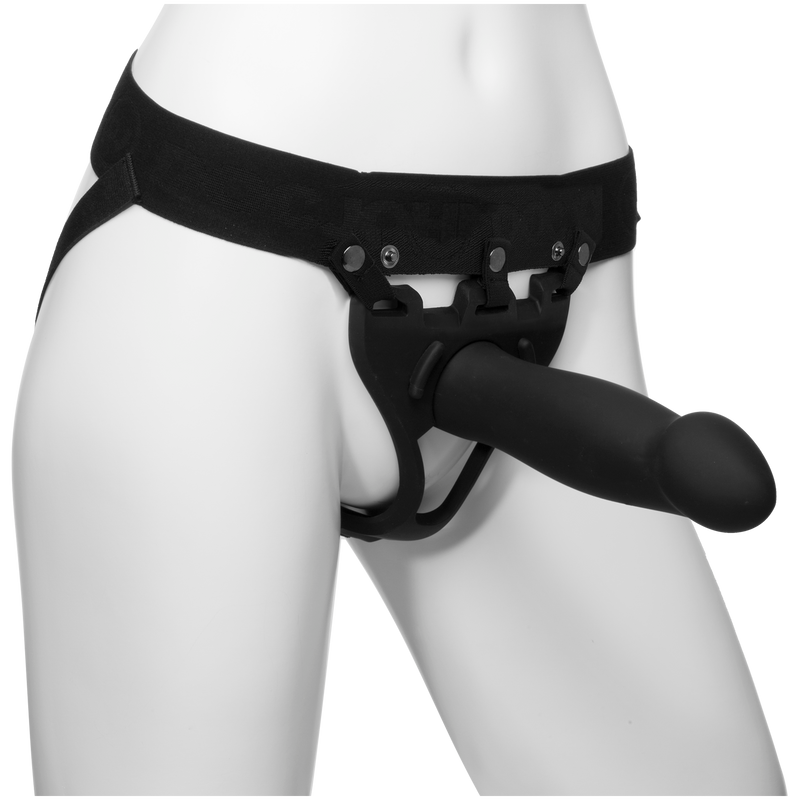 Body Extensions - Hollow Bulbed Strap-on 2-Piece Set - Black | Doc Johnson  from Doc Johnson