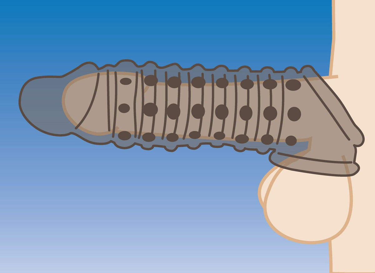 1.5 Inch Penis Enhancer Sleeve - Smoke - The Dildo Hub