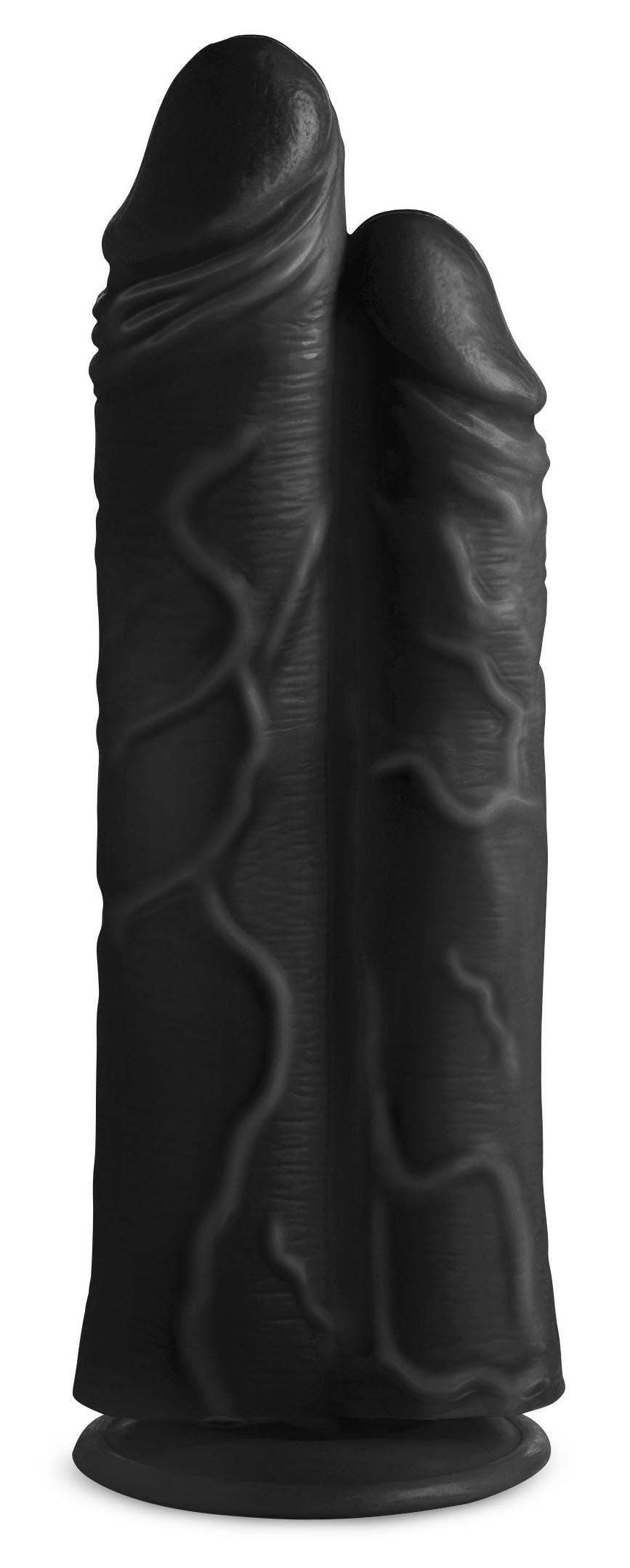 10 Inch Black Double Stuffer | Large Realistic Dildo - Huge Realistic Dildo - Extreme Dildo - The Dildo Hub