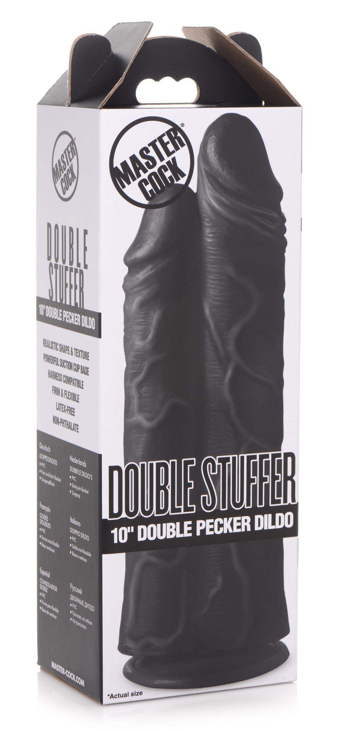 10 Inch Black Double Stuffer | Large Realistic Dildo - Huge Realistic Dildo - Extreme Dildo - The Dildo Hub
