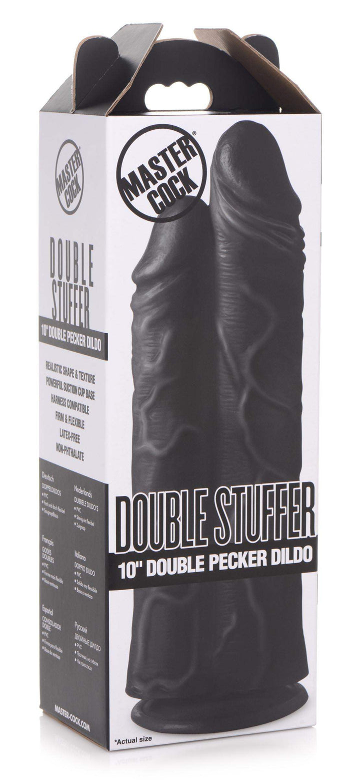 10 Inch Black Double Stuffer | Large Realistic Dildo - Huge Realistic Dildo - Extreme Dildo - The Dildo Hub