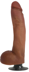 Jock Dark 10 Inch Realistic Vibrating Dildo w/ Suction Cup & Balls