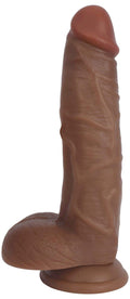 Jock Dark 10 Inch Bareskin Realistic Dildo w/ Suction Cup & Balls