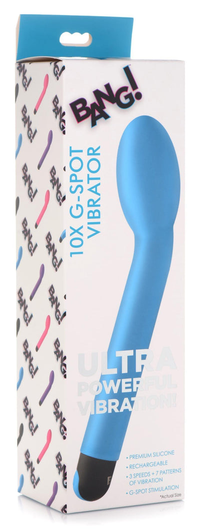 10X Blue Silicone G-Spot Vibrator - The Dildo Hub