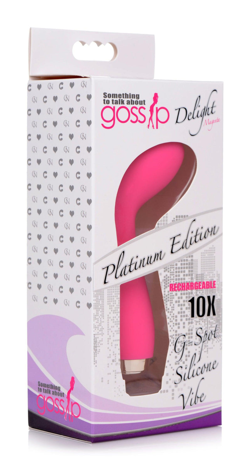 10X Delight G-Spot Silicone Vibrator - Pink - The Dildo Hub