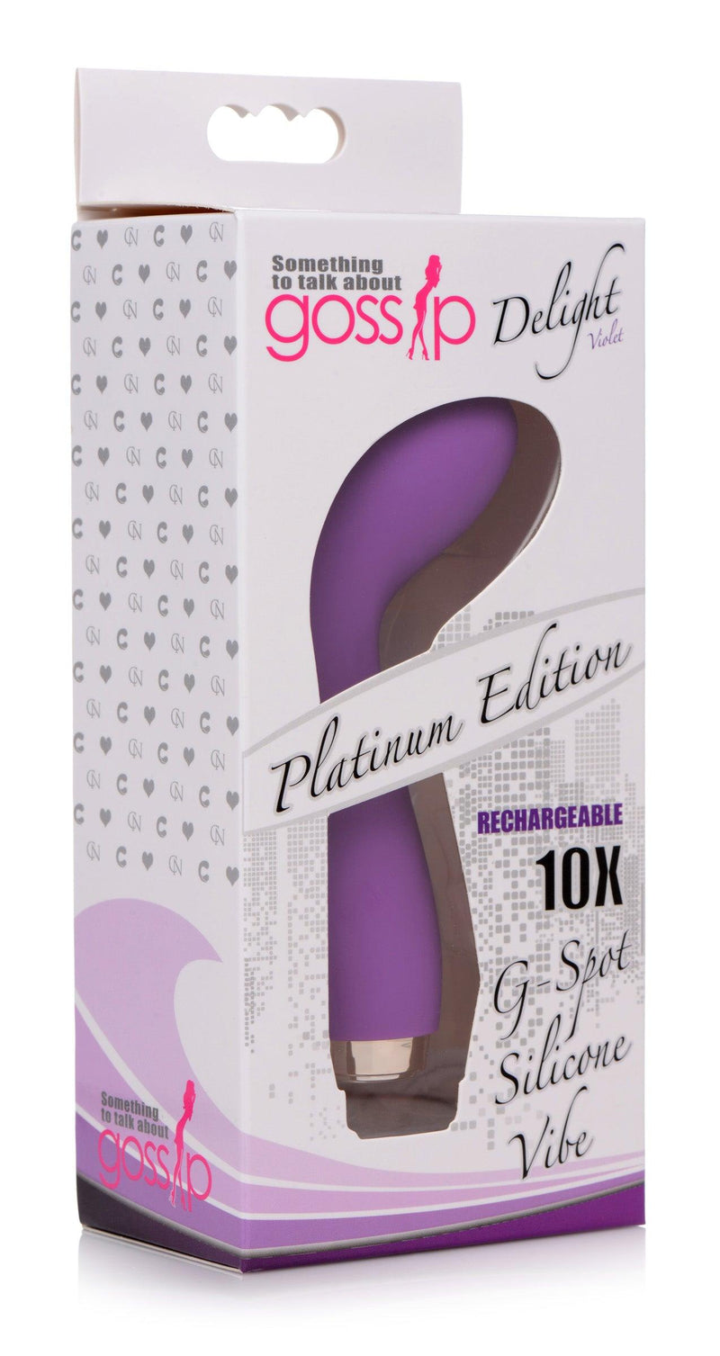 10X Delight G-Spot Silicone Vibrator - Purple - The Dildo Hub