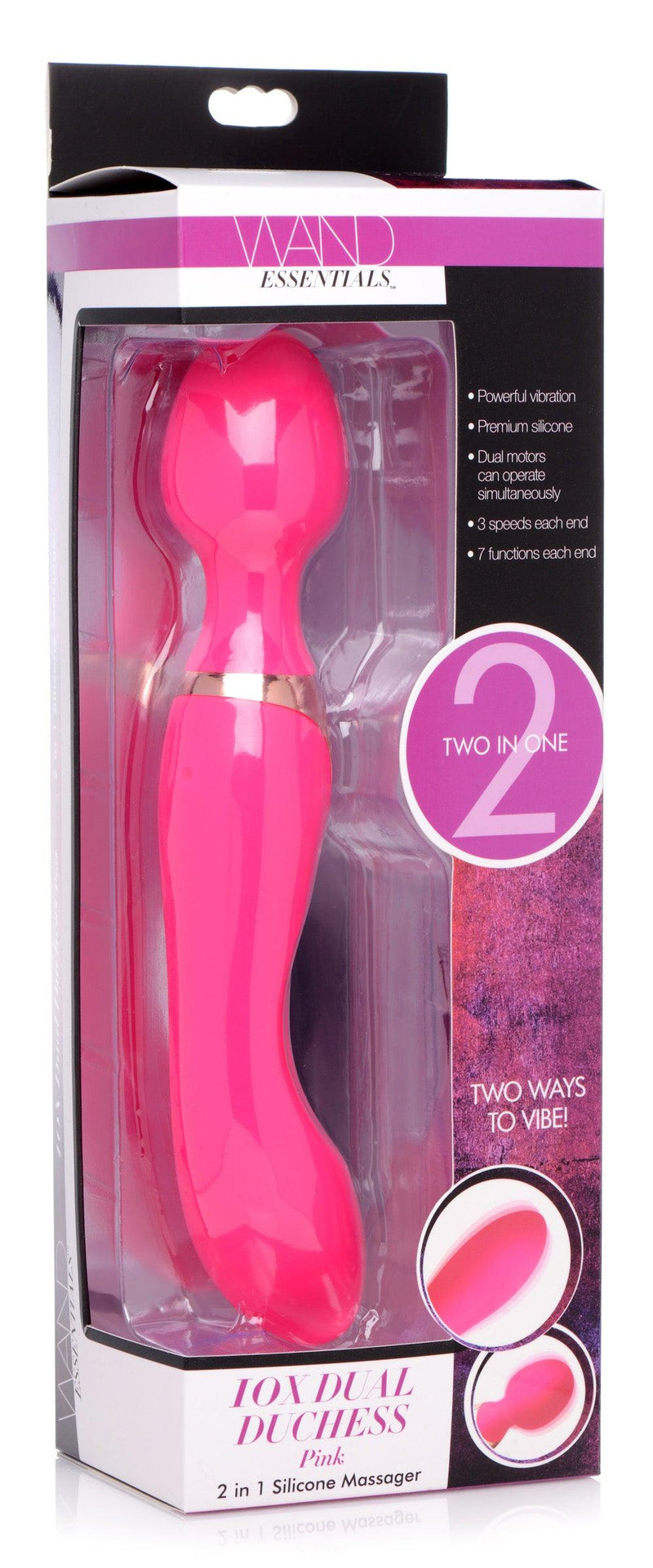 10X Dual Duchess 2-in-1 Silicone Massager - Pink - The Dildo Hub