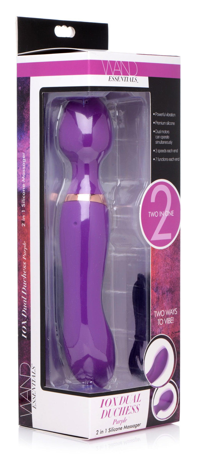 10X Dual Duchess 2-in-1 Silicone Massager - Purple - The Dildo Hub