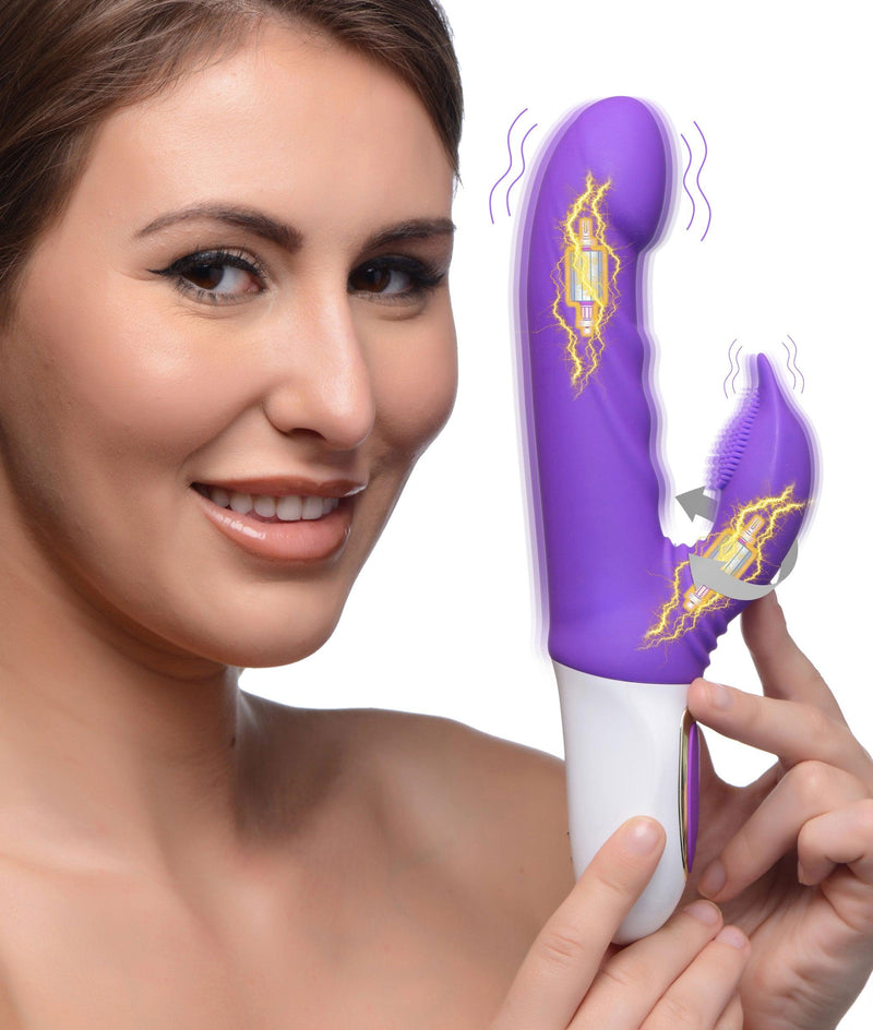 10X Flipper Flicker Rabbit Vibrator with Moving Clitoral Stimulator - The Dildo Hub