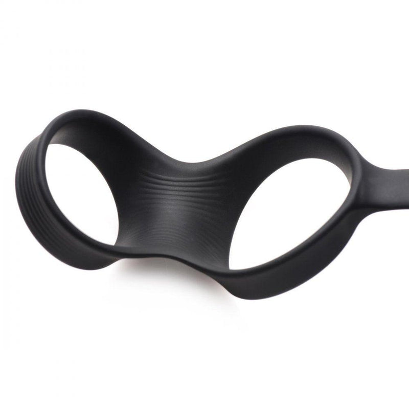 10X Inflatable and Vibrating Prostate Plug with Cock and Ball Ring - The Dildo Hub