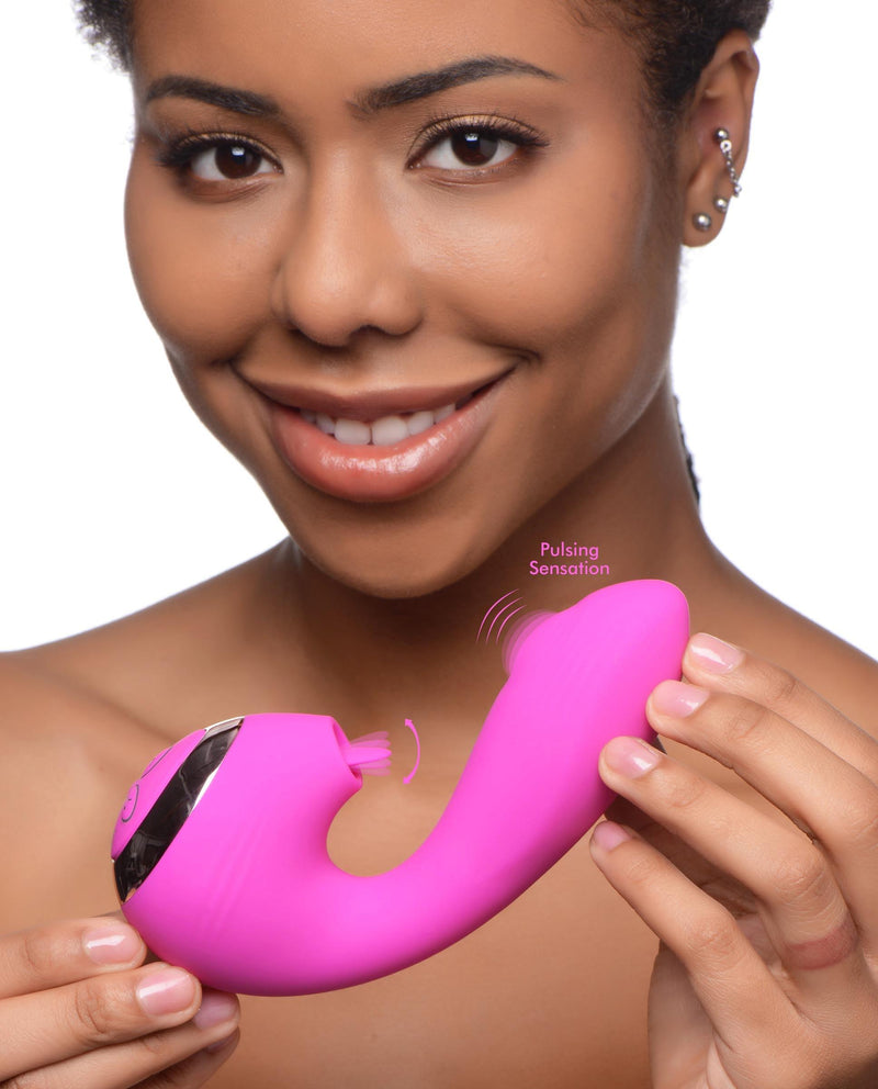 10X Licking G-Throb Rechargeable Silicone Vibrator - The Dildo Hub