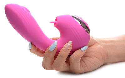 10X Licking G-Throb Rechargeable Silicone Vibrator - The Dildo Hub