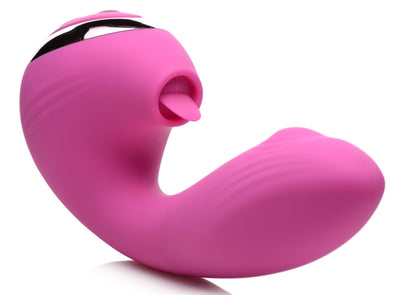 10X Licking G-Throb Rechargeable Silicone Vibrator - The Dildo Hub