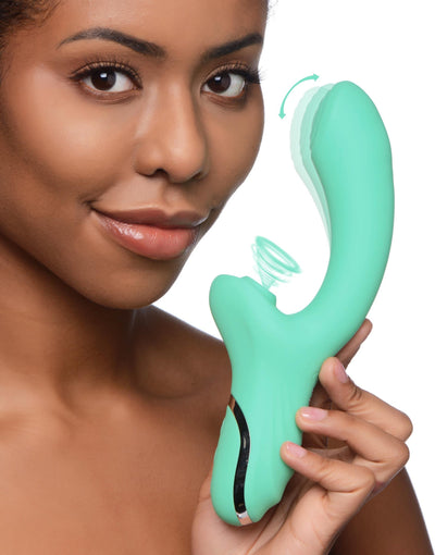 10X Minty Air-Stim Silicone Rabbit Vibrator - The Dildo Hub