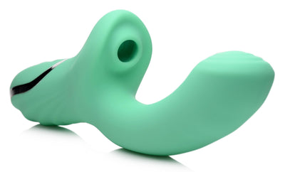 10X Minty Air-Stim Silicone Rabbit Vibrator - The Dildo Hub