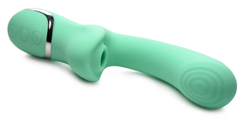 10X Minty Air-Stim Silicone Rabbit Vibrator - The Dildo Hub