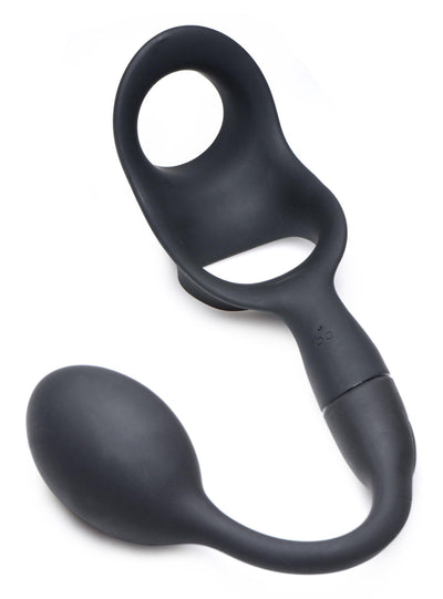 10X P-Bomb Silicone Cock and Ball Ring with Vibrating Anal Plug - The Dildo Hub