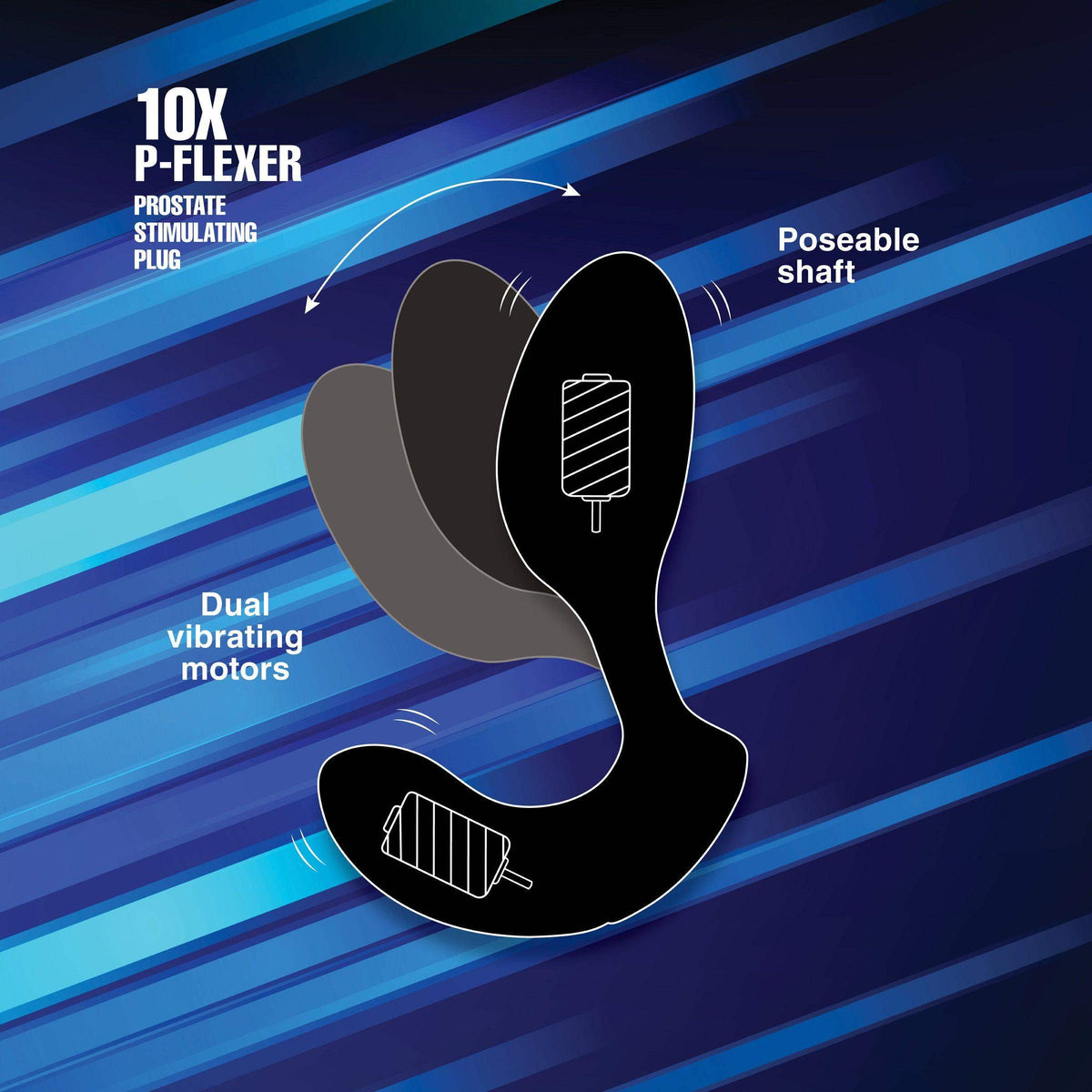 10X P-Flexer Prostate Stimulating Plug - The Dildo Hub