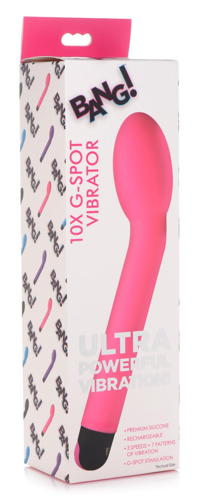 10X Pink Silicone G-Spot Vibrator - The Dildo Hub