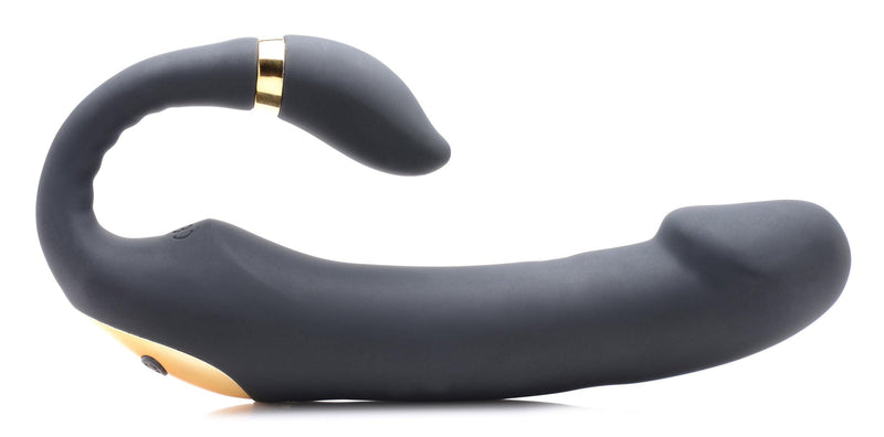 10X Pleasure Pose Come Hither Silicone Vibrator with Poseable Clit Stimulator - The Dildo Hub