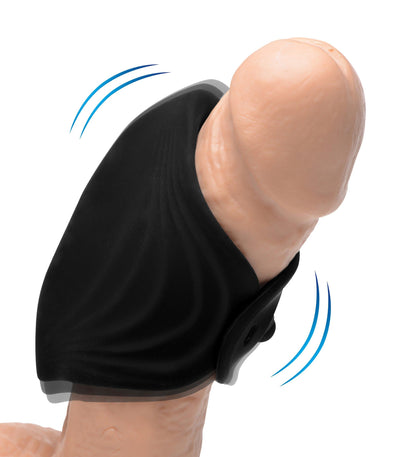 10X Pleasure Stroke Vibrating Silicone Penis Sleeve - The Dildo Hub