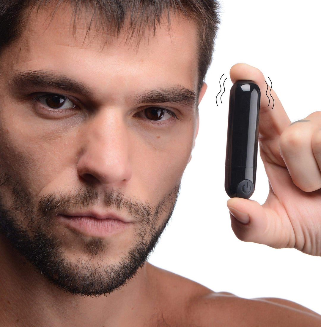 10X Rechargeable Black Bullet Vibrator The Dildo Hub 10X Rechargeable Black Bullet Vibrator The Dildo Hub