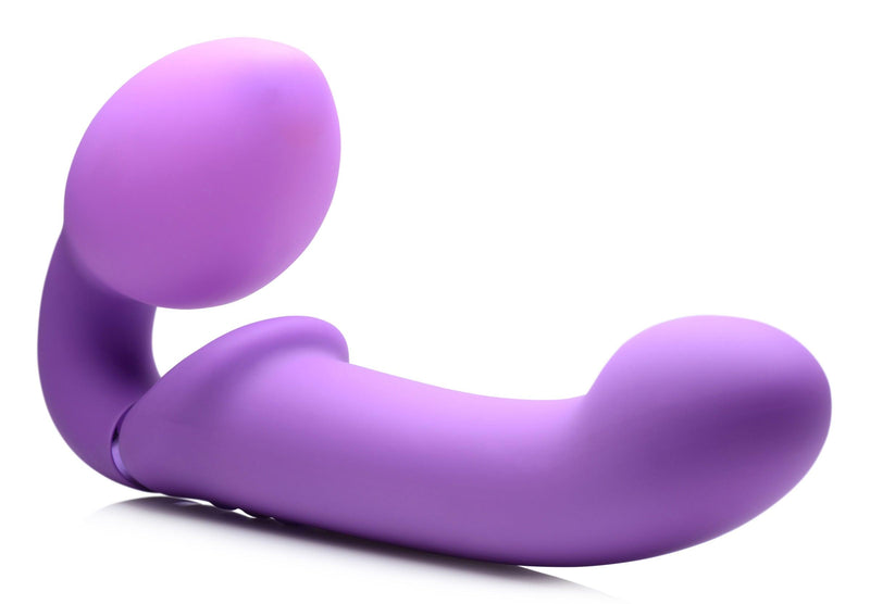 10X Remote Control Ergo-Fit G-Pulse Inflatable and Vibrating Strapless Strap-on - Purple - The Dildo Hub