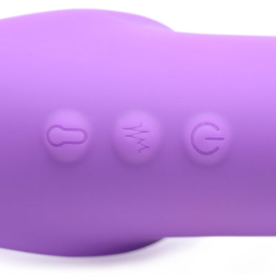 10X Remote Control Ergo-Fit G-Pulse Inflatable and Vibrating Strapless Strap-on - Purple - The Dildo Hub