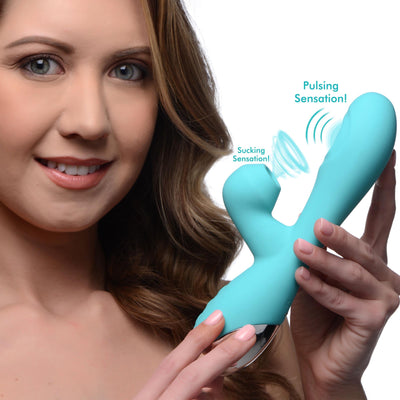 10X Silicone Suction and Pulsating Rabbit Vibrator - The Dildo Hub