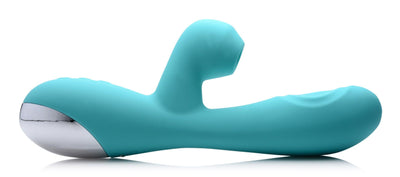 10X Silicone Suction Rabbit Vibrator - Teal - The Dildo Hub