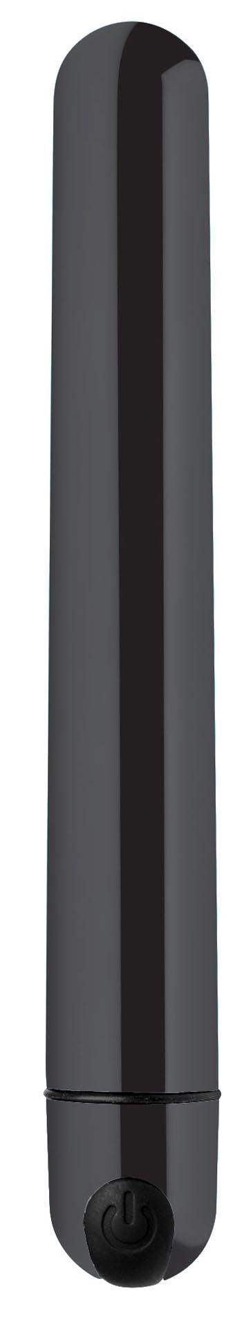 10X Slim Metallic Bullet Vibrator - Black - The Dildo Hub