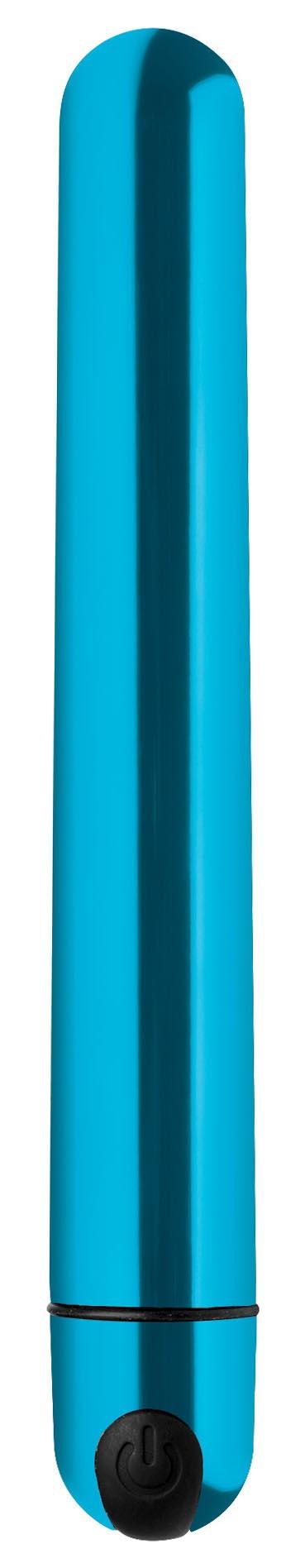 10X Slim Metallic Bullet Vibrator - Blue - The Dildo Hub