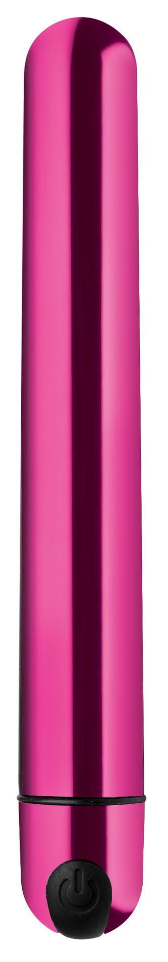 10X Slim Metallic Bullet Vibrator - Pink - The Dildo Hub