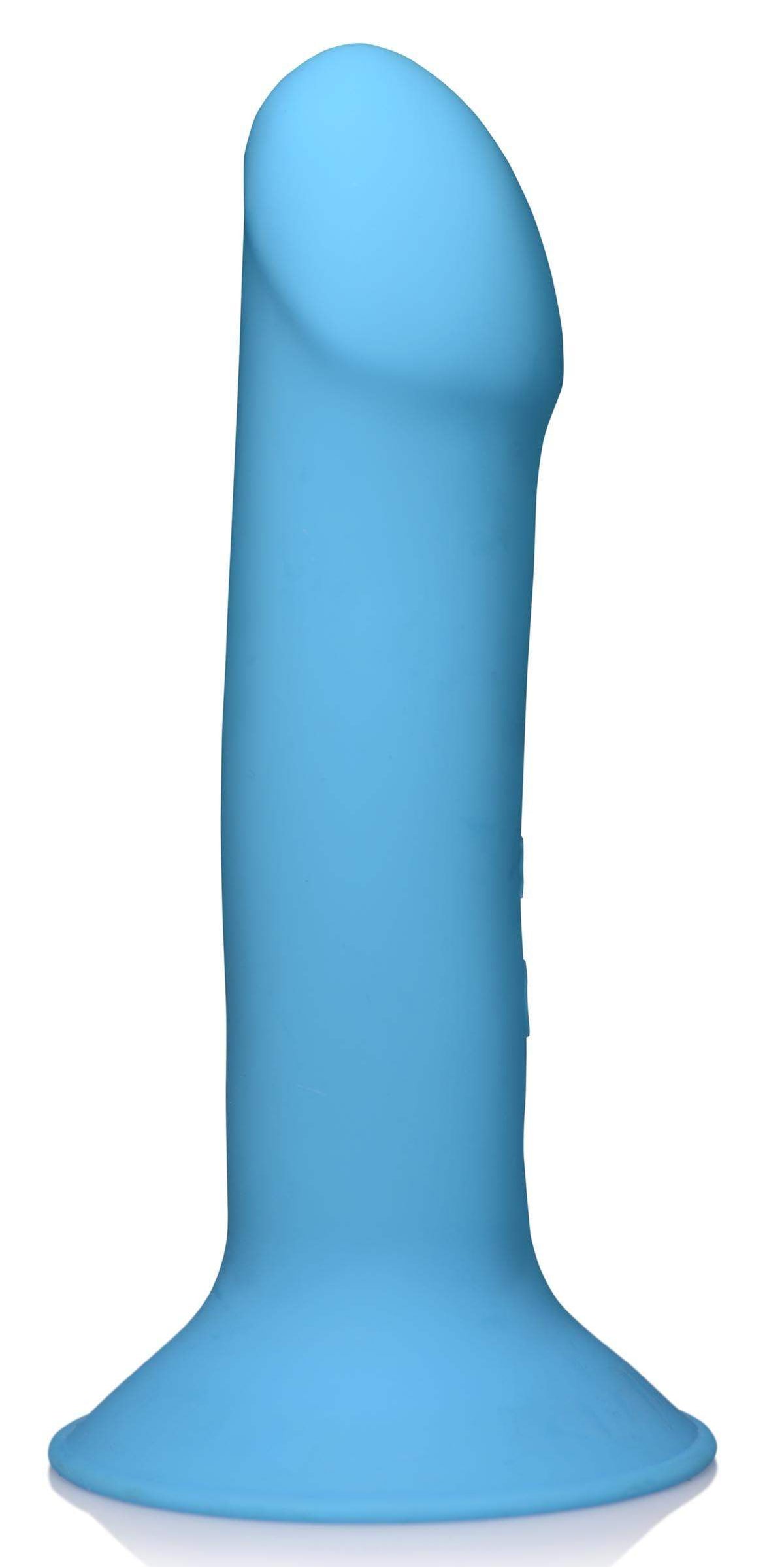 10X Squeezable Vibrating Dildo - Blue - The Dildo Hub
