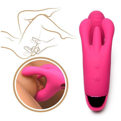 10X Triple Rabbit Silicone Vibrator - The Dildo Hub