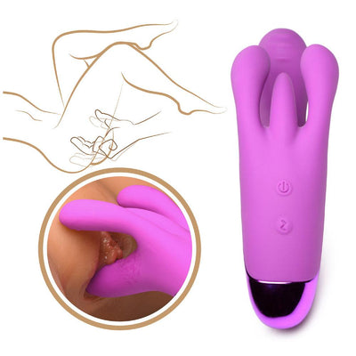 10X Triple Rabbit Silicone Vibrator - The Dildo Hub