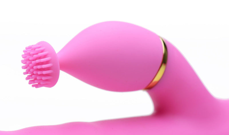 10X Versa-Thrust Vibrating and Thrusting Silicone Rabbit with 3 Attachments - The Dildo Hub