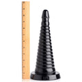 11.25 Inch Giant Ribbed Cone Huge Anal Toy