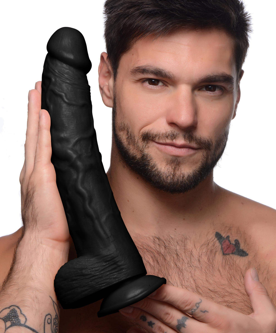 11.75 Inch Black Hung Harry | Realistic Dildo - Lifelike Dildo - Large Realistic Dildo - The Dildo Hub